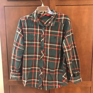 EMS green plaid flannel XL